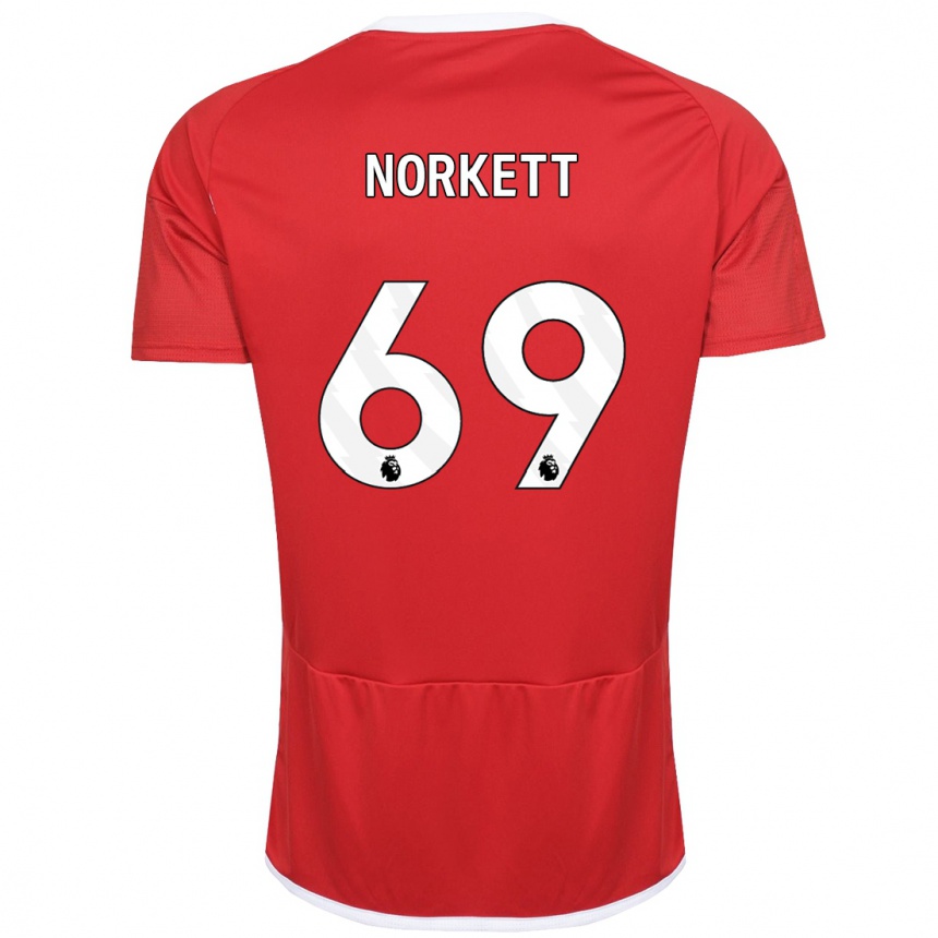 Niño Fútbol Camiseta Manni Norkett #69 Rojo 1ª Equipación 2023/24 México