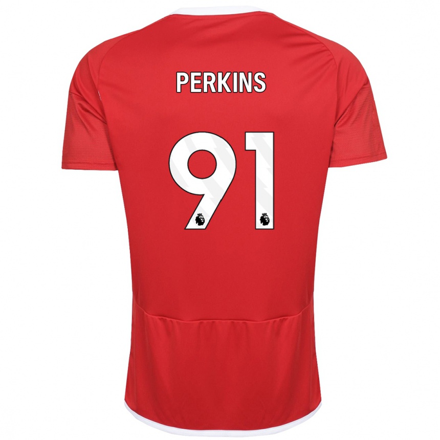 Niño Fútbol Camiseta Jack Perkins #91 Rojo 1ª Equipación 2023/24 México