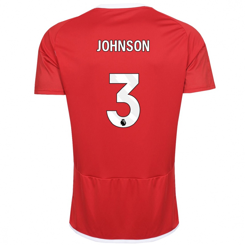 Niño Fútbol Camiseta Nat Johnson #3 Rojo 1ª Equipación 2023/24 México