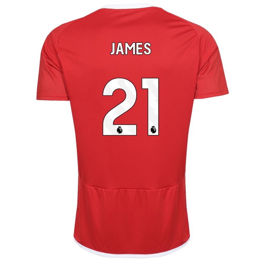 Niño Fútbol Camiseta Hayley James #21 Rojo 1ª Equipación 2023/24 México