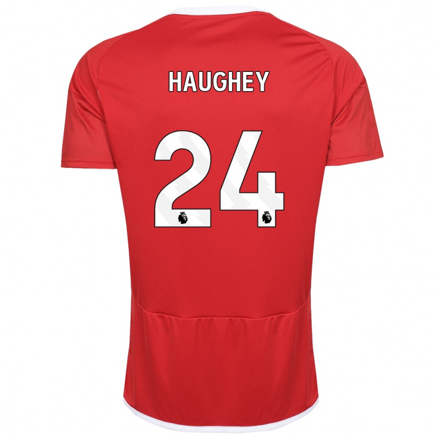 Niño Fútbol Camiseta Ella Haughey #24 Rojo 1ª Equipación 2023/24 México