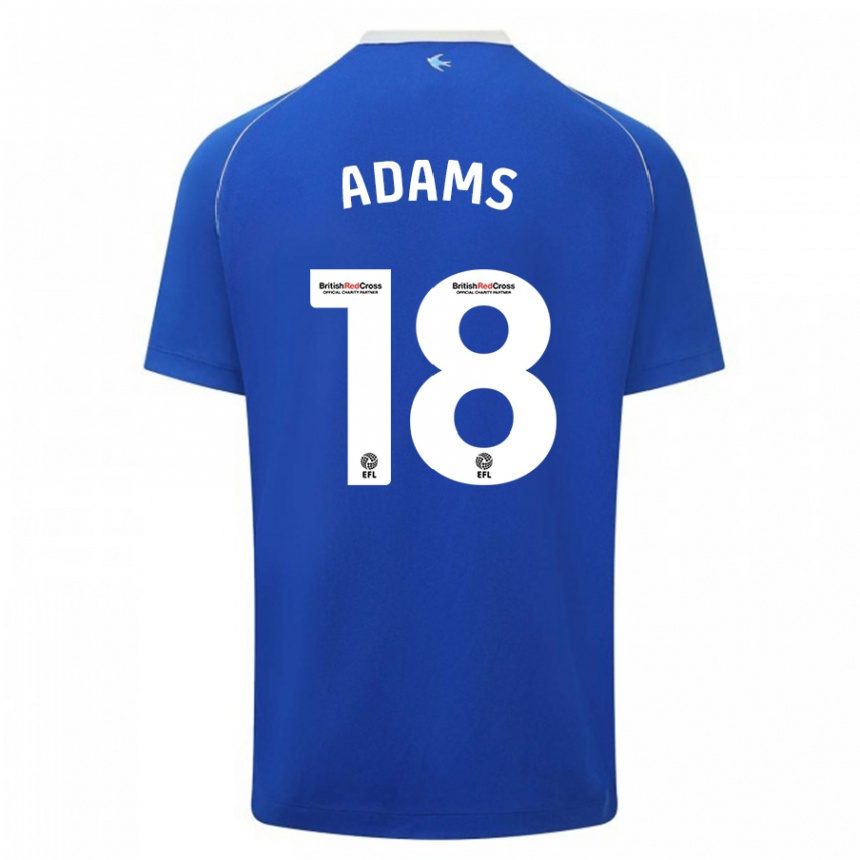 Niño Fútbol Camiseta Ebou Adams #18 Azul 1ª Equipación 2023/24 México