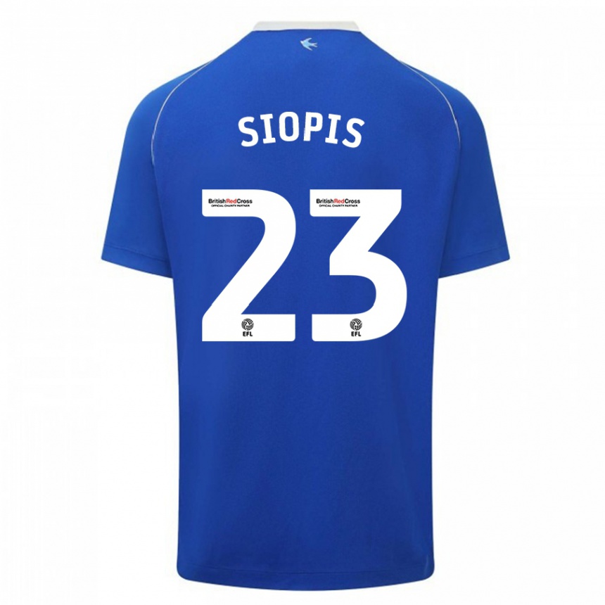 Niño Fútbol Camiseta Manolis Siopis #23 Azul 1ª Equipación 2023/24 México