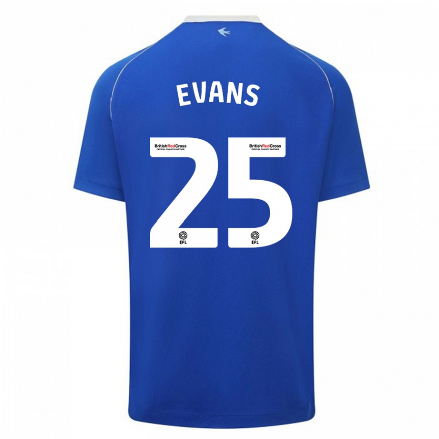 Niño Fútbol Camiseta Kieron Evans #25 Azul 1ª Equipación 2023/24 México