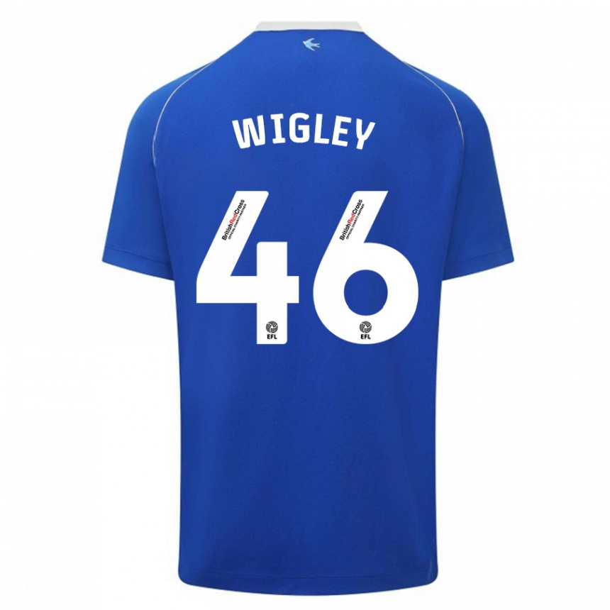 Niño Fútbol Camiseta Morgan Wigley #46 Azul 1ª Equipación 2023/24 México