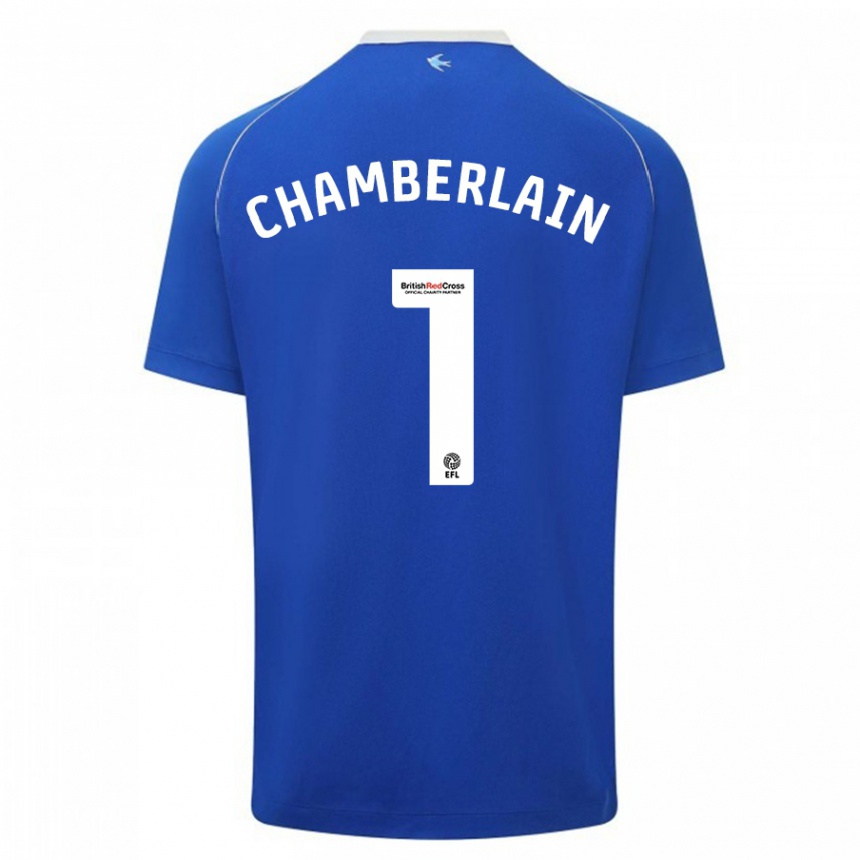 Niño Fútbol Camiseta Ceryn Chamberlain #1 Azul 1ª Equipación 2023/24 México