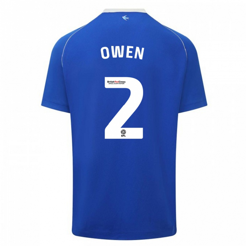 Niño Fútbol Camiseta Lisa Owen #2 Azul 1ª Equipación 2023/24 México