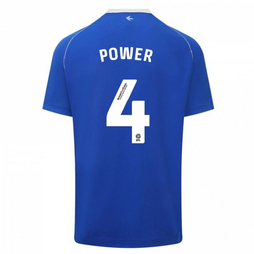 Niño Fútbol Camiseta Hannah Power #4 Azul 1ª Equipación 2023/24 México