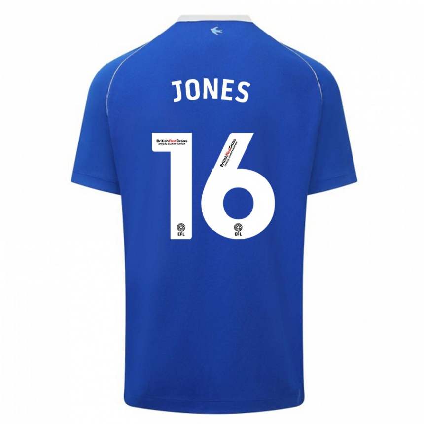 Niño Fútbol Camiseta Ellie Jones #16 Azul 1ª Equipación 2023/24 México