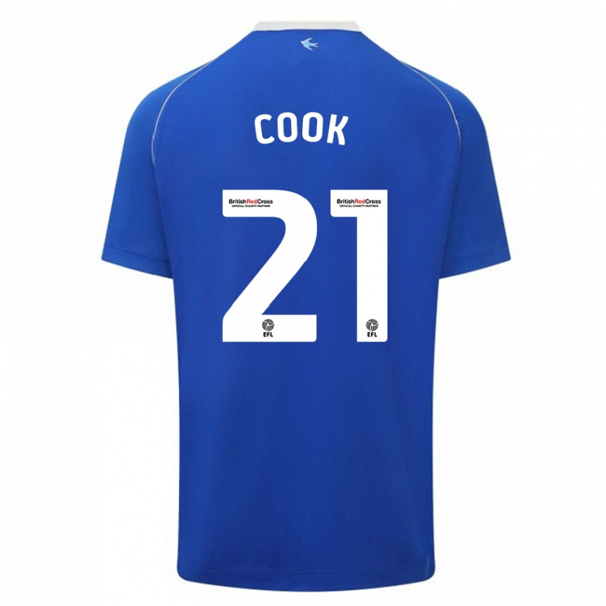 Niño Fútbol Camiseta Mikayla Cook #21 Azul 1ª Equipación 2023/24 México