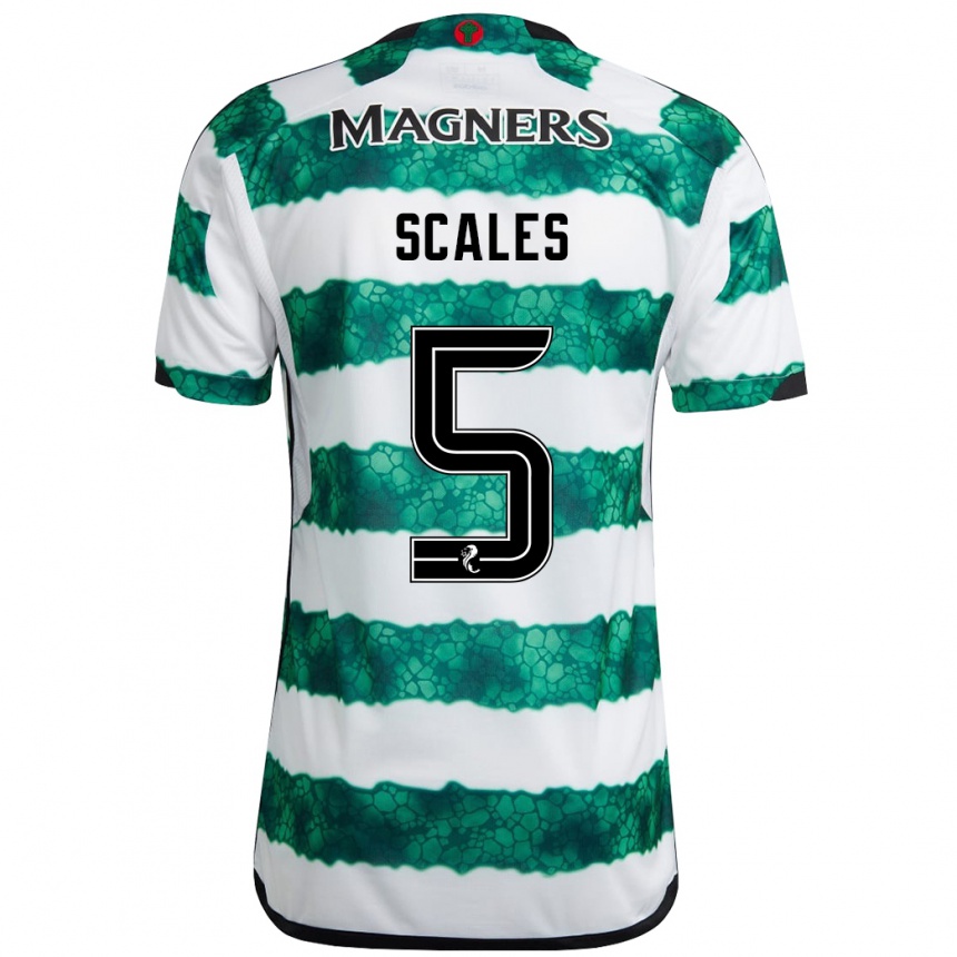 Niño Fútbol Camiseta Liam Scales #5 Verde 1ª Equipación 2023/24 México