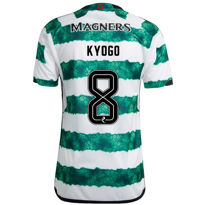 Niño Fútbol Camiseta Kyogo Furuhashi #8 Verde 1ª Equipación 2023/24 México