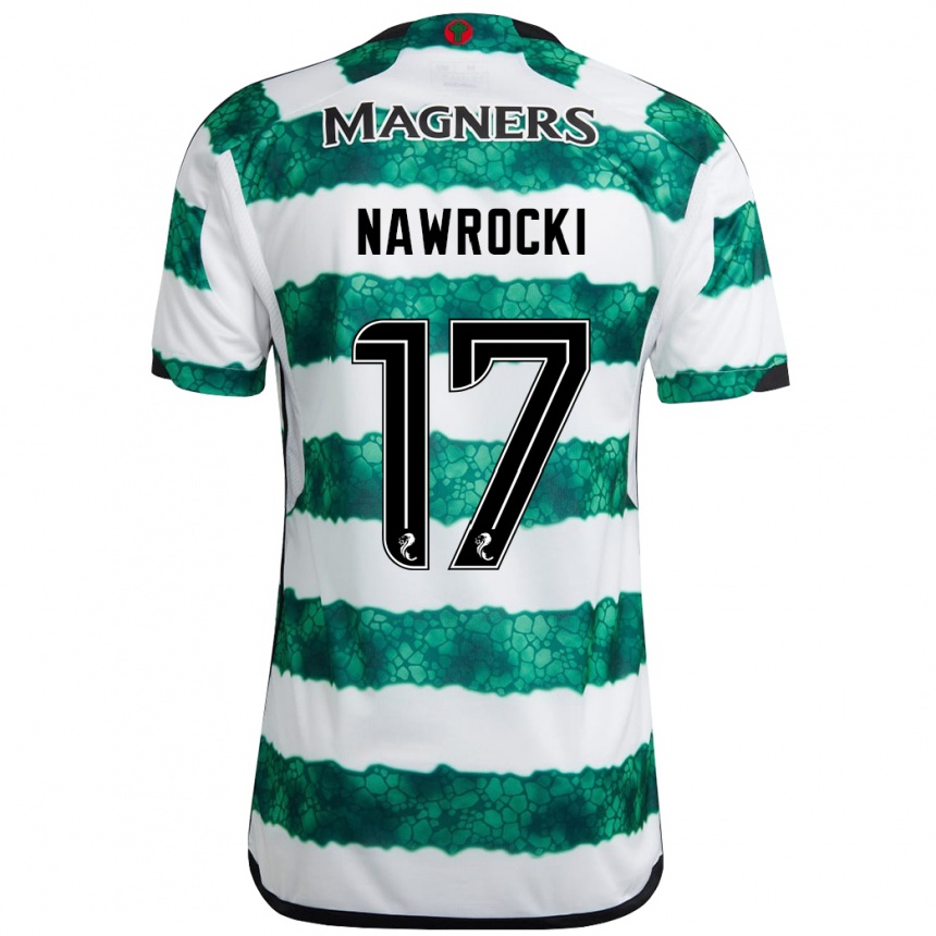 Niño Fútbol Camiseta Maik Nawrocki #17 Verde 1ª Equipación 2023/24 México