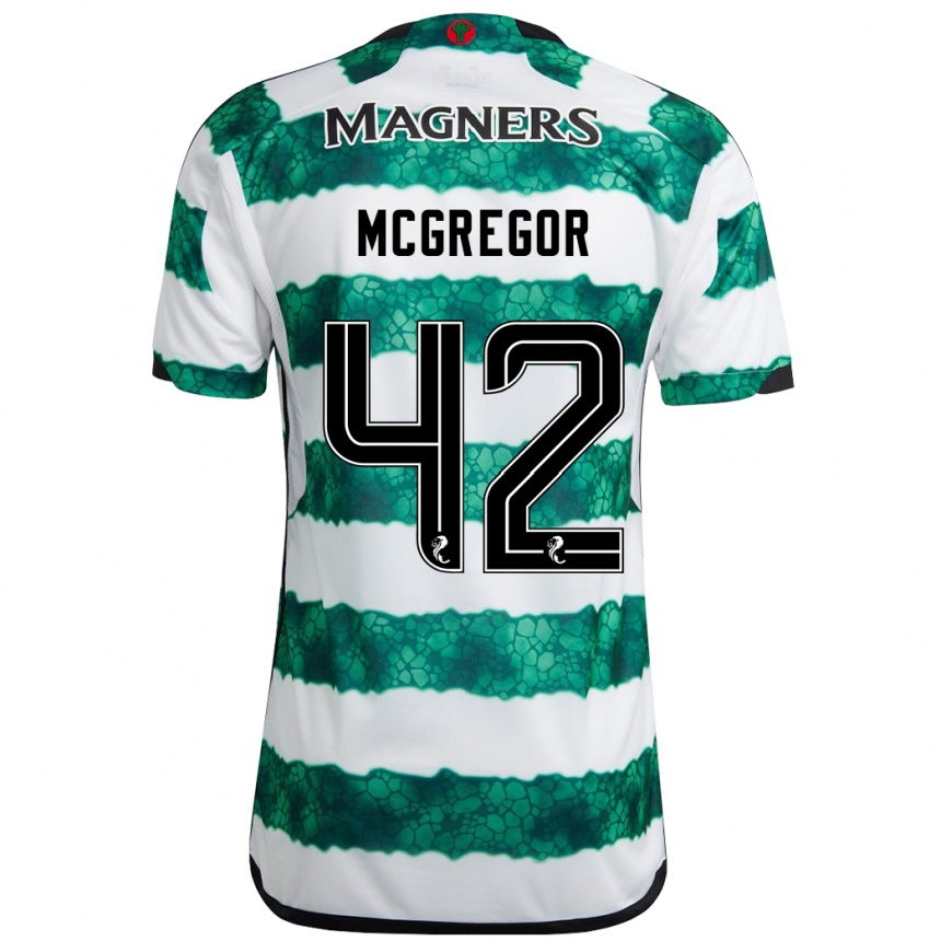 Niño Fútbol Camiseta Callum Mcgregor #42 Verde 1ª Equipación 2023/24 México