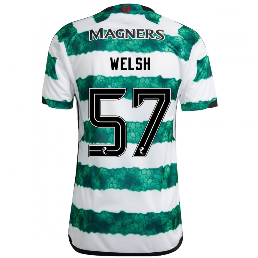 Niño Fútbol Camiseta Stephen Welsh #57 Verde 1ª Equipación 2023/24 México