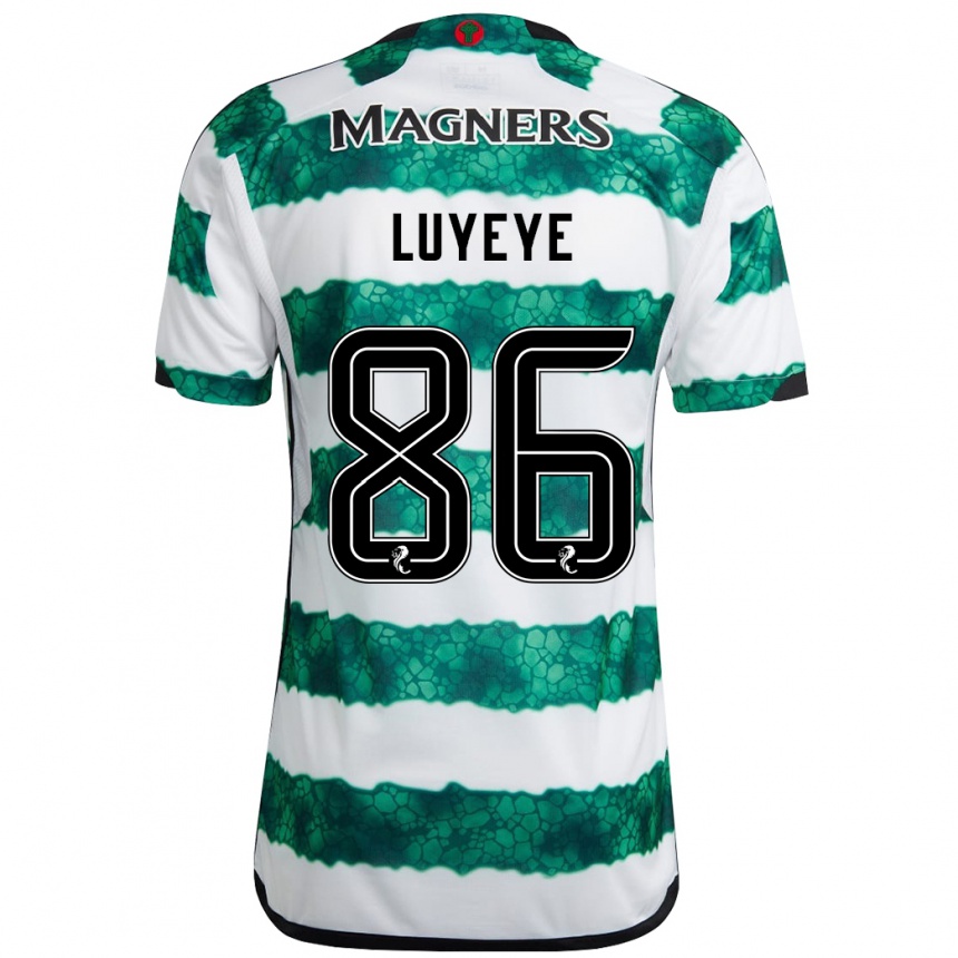 Niño Fútbol Camiseta Benny-Jackson Luyeye #86 Verde 1ª Equipación 2023/24 México