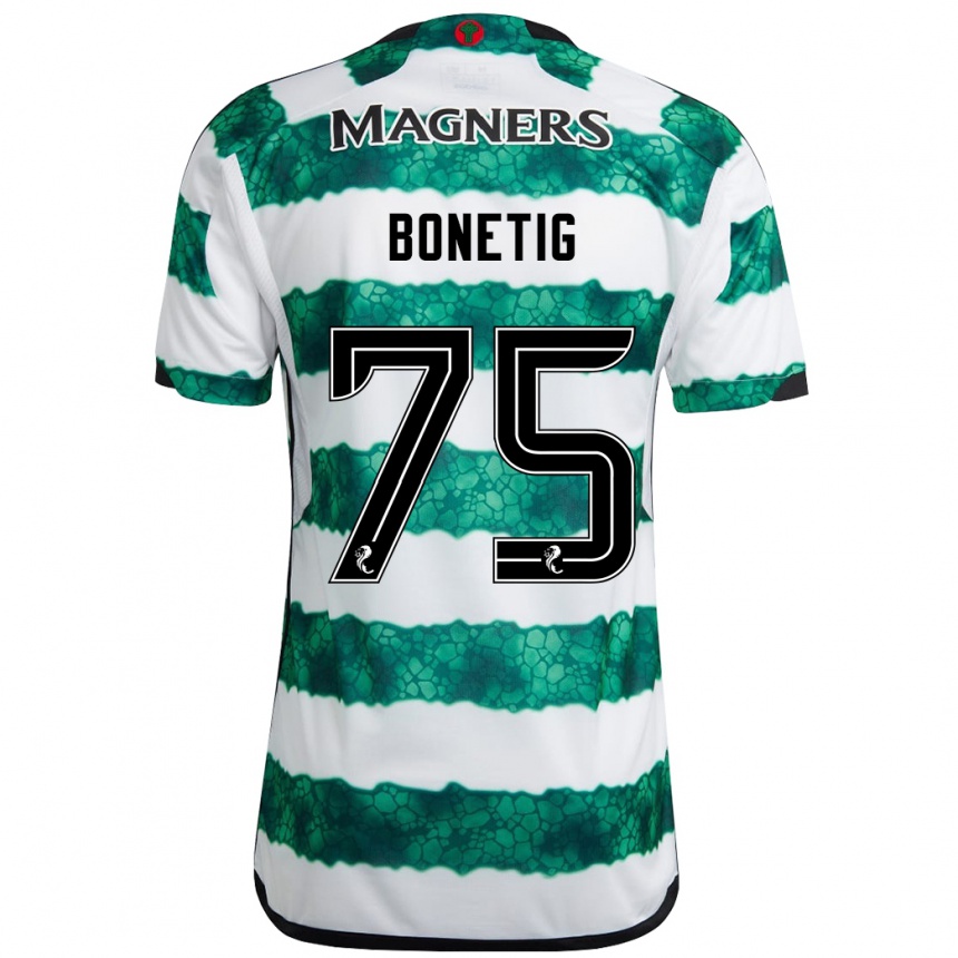 Niño Fútbol Camiseta Liam Bonetig #75 Verde 1ª Equipación 2023/24 México