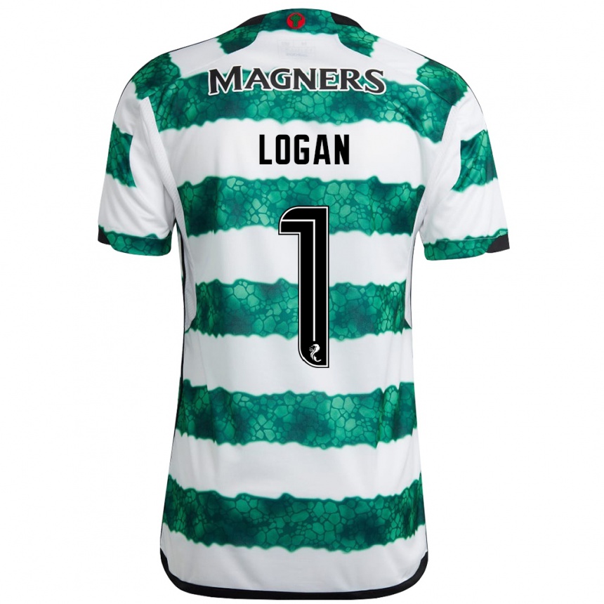 Niño Fútbol Camiseta Chloe Logan #1 Verde 1ª Equipación 2023/24 México