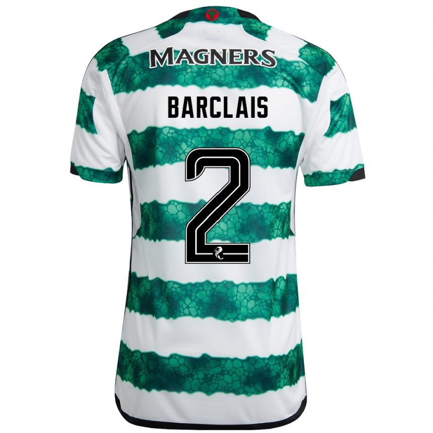 Niño Fútbol Camiseta Celya Barclais #2 Verde 1ª Equipación 2023/24 México