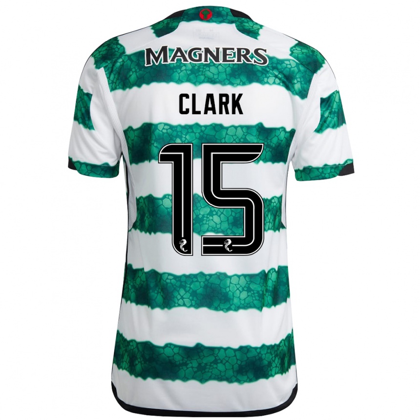 Niño Fútbol Camiseta Kelly Clark #15 Verde 1ª Equipación 2023/24 México