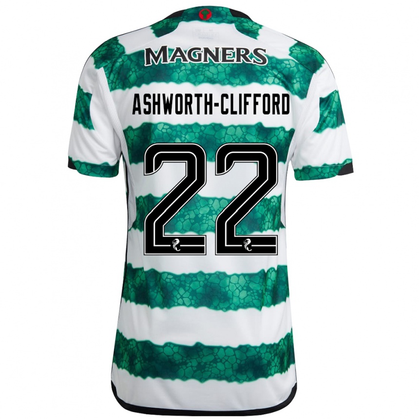 Niño Fútbol Camiseta Lucy Ashworth-Clifford #22 Verde 1ª Equipación 2023/24 México