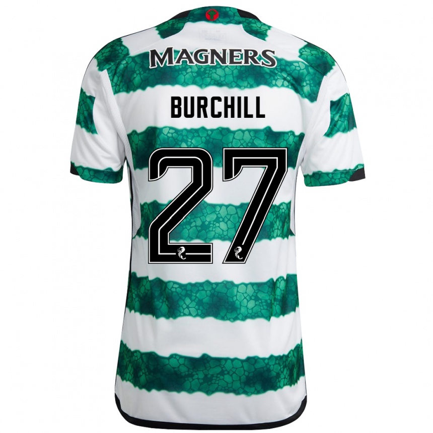 Niño Fútbol Camiseta Tiree Burchill #27 Verde 1ª Equipación 2023/24 México