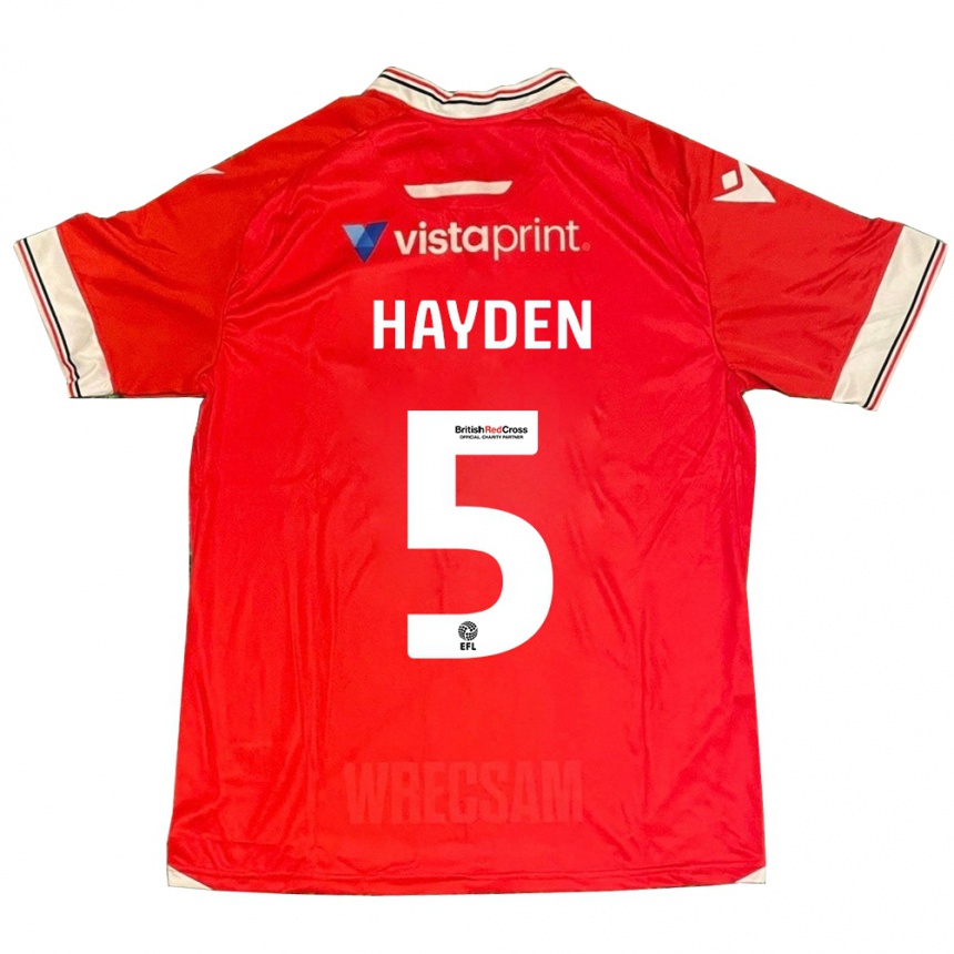 Niño Fútbol Camiseta Aaron Hayden #5 Rojo 1ª Equipación 2023/24 México