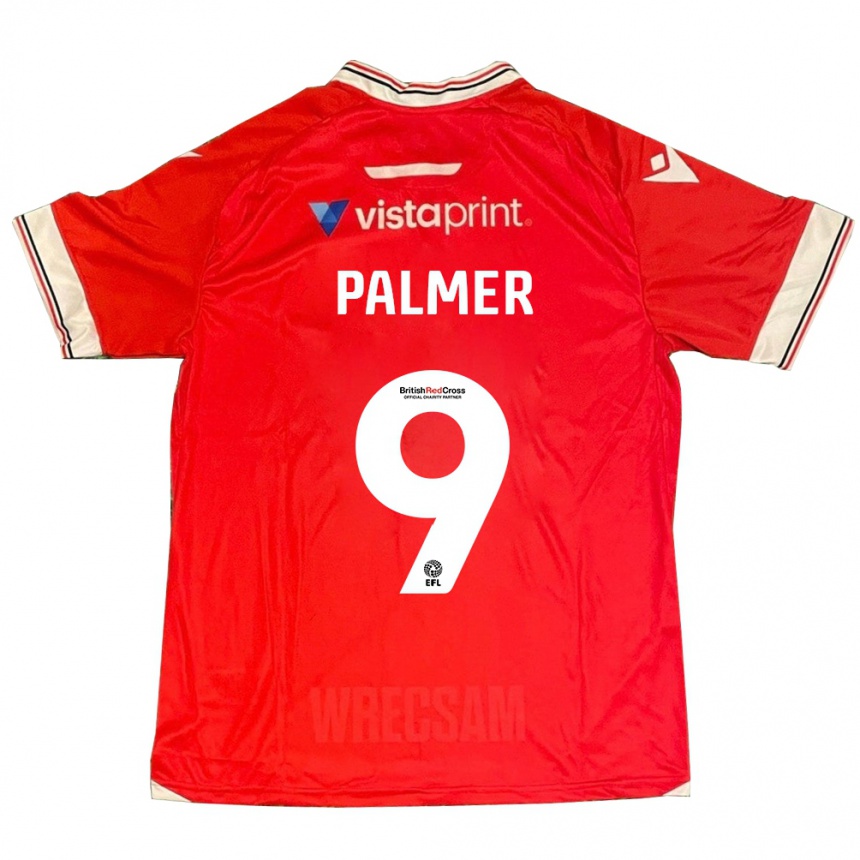 Niño Fútbol Camiseta Ollie Palmer #9 Rojo 1ª Equipación 2023/24 México