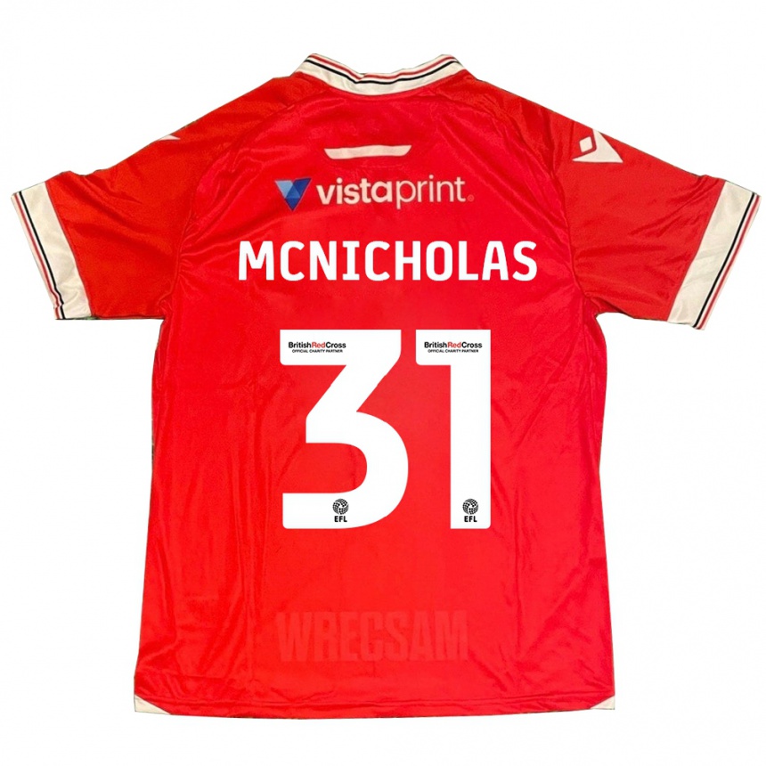 Niño Fútbol Camiseta Luke Mcnicholas #31 Rojo 1ª Equipación 2023/24 México