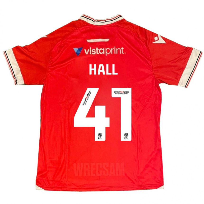 Niño Fútbol Camiseta Liam Hall #41 Rojo 1ª Equipación 2023/24 México