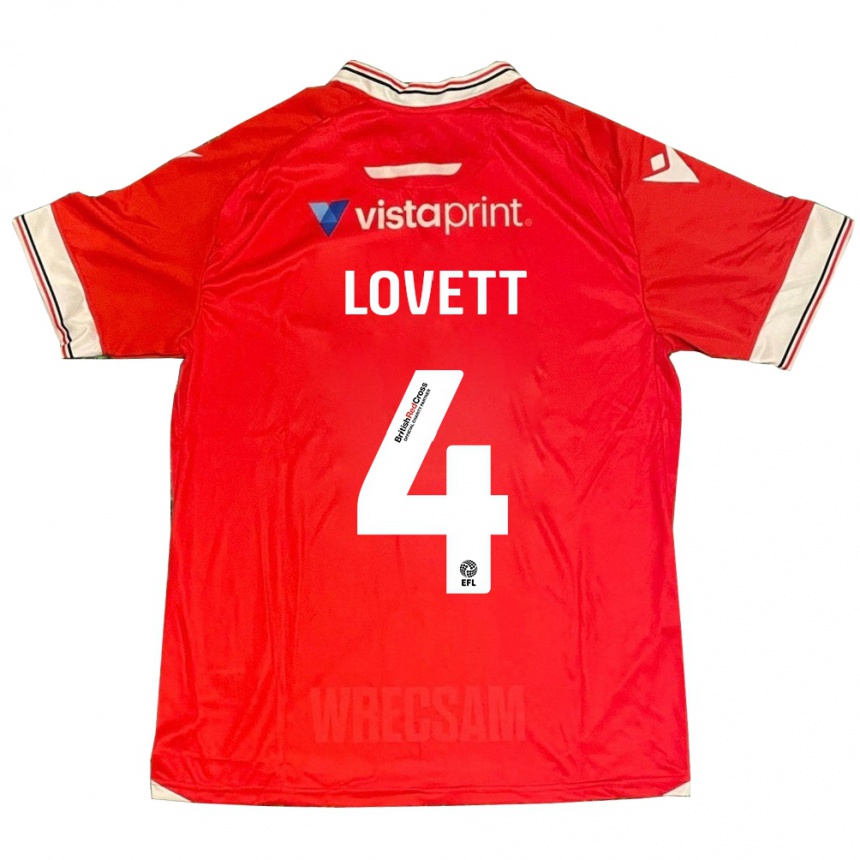 Niño Fútbol Camiseta Erin Lovett #4 Rojo 1ª Equipación 2023/24 México