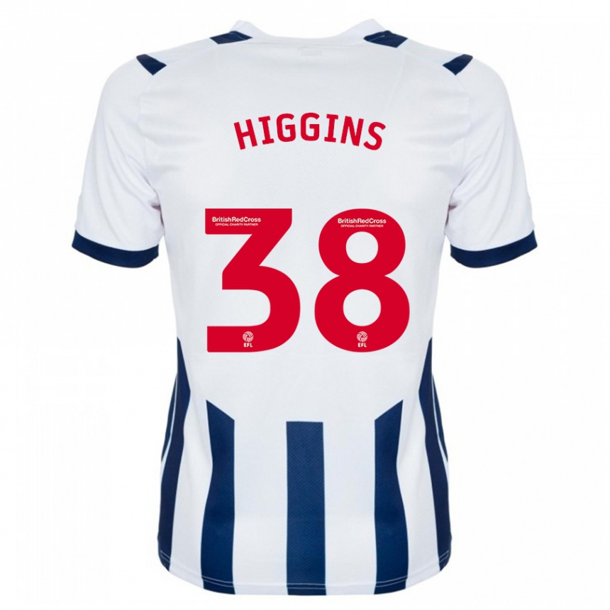 Niño Fútbol Camiseta Akeel Higgins #38 Blanco 1ª Equipación 2023/24 México