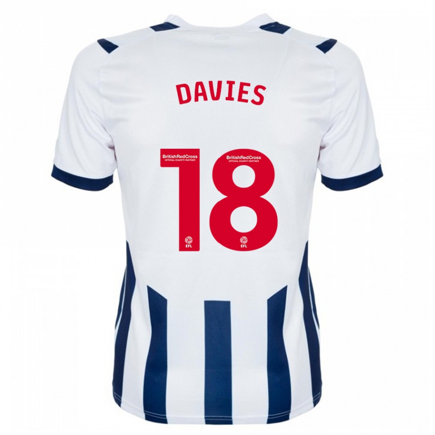 Niño Fútbol Camiseta Jessica Davies #18 Blanco 1ª Equipación 2023/24 México