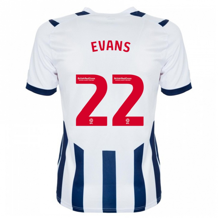 Niño Fútbol Camiseta Kate Evans #22 Blanco 1ª Equipación 2023/24 México