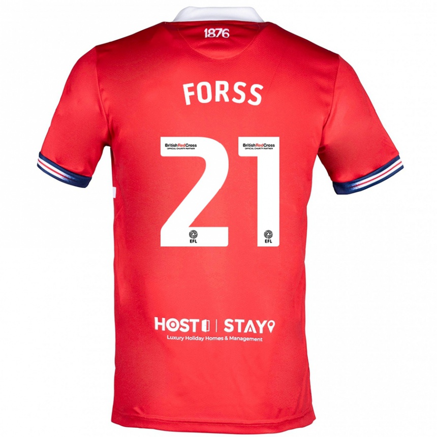 Niño Fútbol Camiseta Marcus Forss #21 Rojo 1ª Equipación 2023/24 México