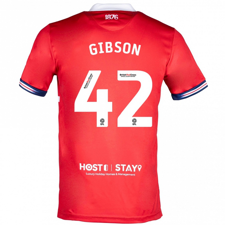 Niño Fútbol Camiseta Joseph Gibson #42 Rojo 1ª Equipación 2023/24 México