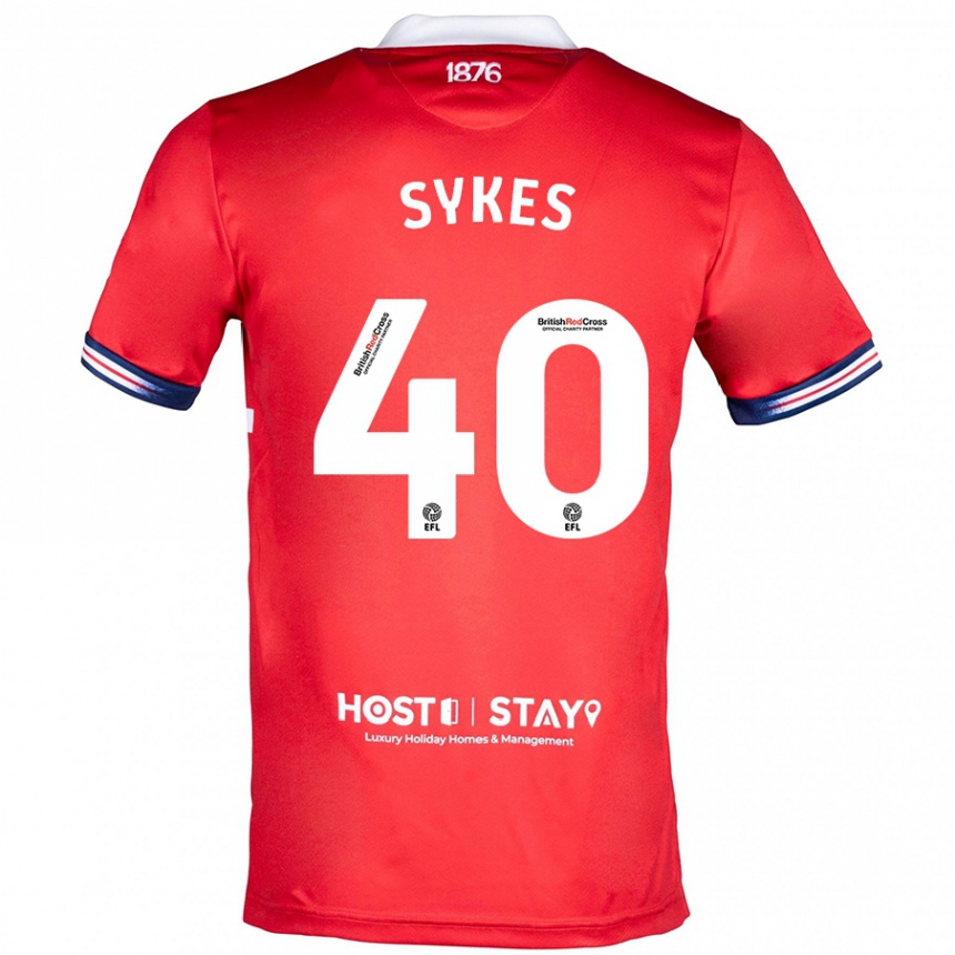 Niño Fútbol Camiseta Cain Sykes #40 Rojo 1ª Equipación 2023/24 México