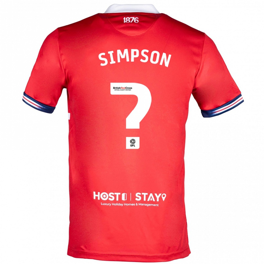 Niño Fútbol Camiseta Cameron Simpson #0 Rojo 1ª Equipación 2023/24 México