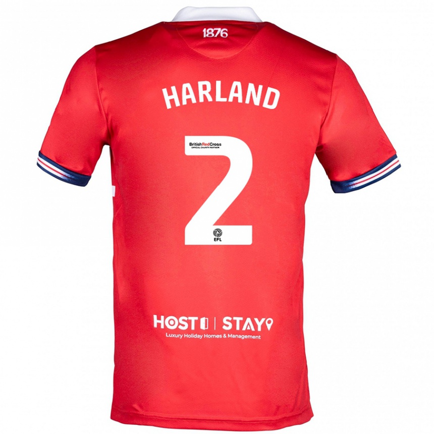 Niño Fútbol Camiseta Jane Harland #2 Rojo 1ª Equipación 2023/24 México