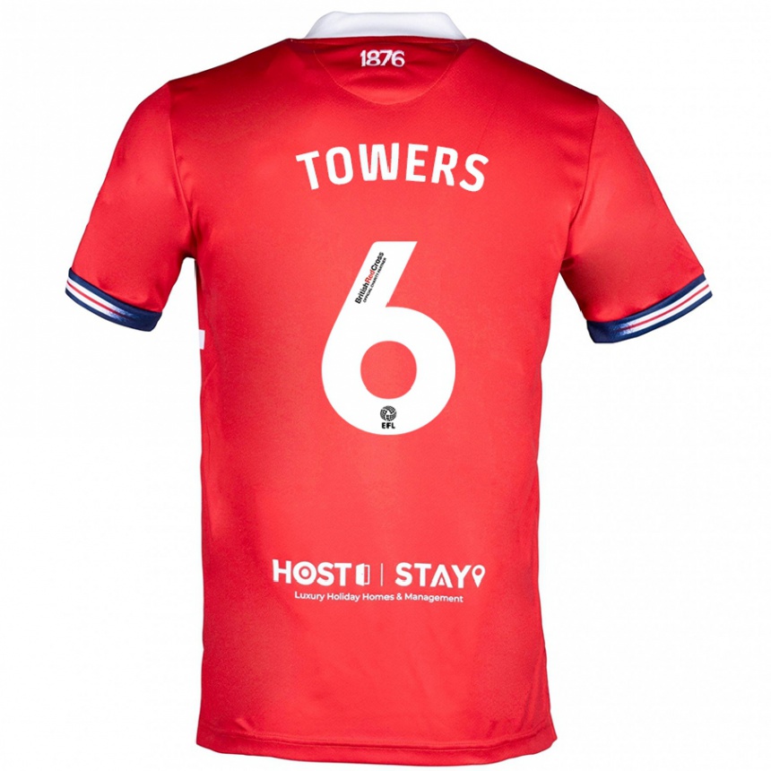 Niño Fútbol Camiseta Abby Towers #6 Rojo 1ª Equipación 2023/24 México