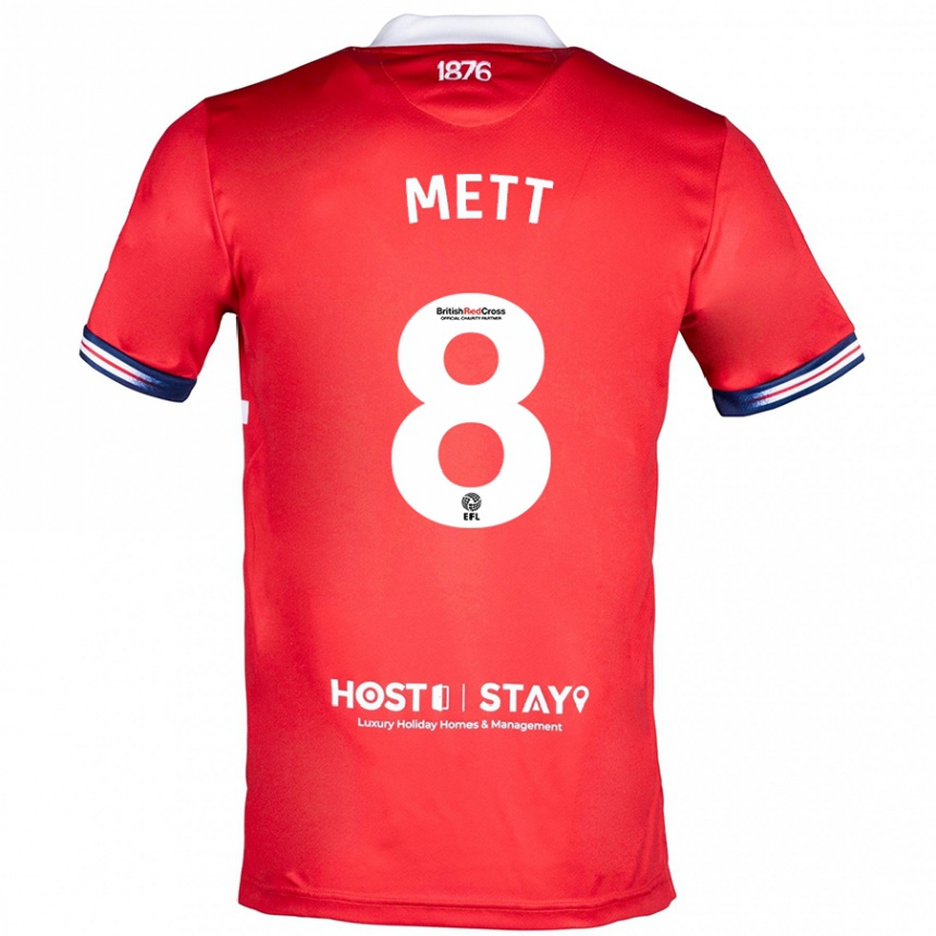 Niño Fútbol Camiseta Jessica Mett #8 Rojo 1ª Equipación 2023/24 México