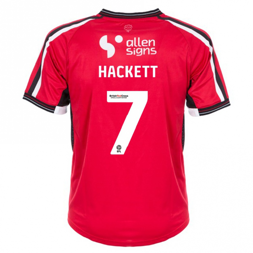 Niño Fútbol Camiseta Reeco Hackett #7 Rojo 1ª Equipación 2023/24 México