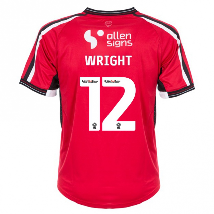 Niño Fútbol Camiseta Jordan Wright #12 Rojo 1ª Equipación 2023/24 México