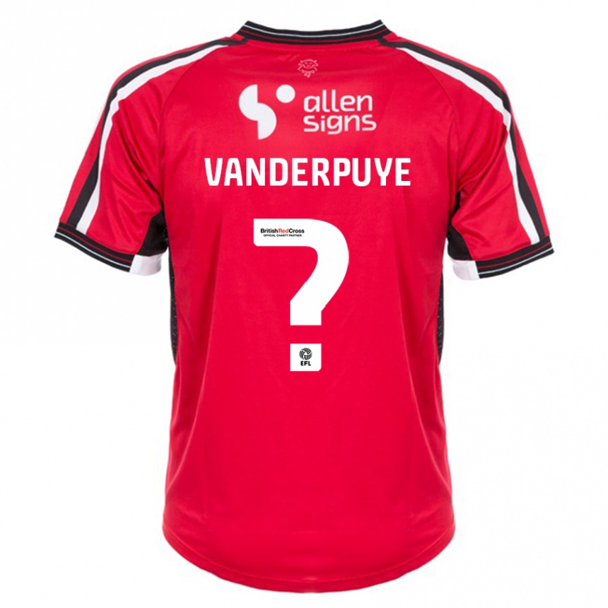 Niño Fútbol Camiseta Daniel Vanderpuye #0 Rojo 1ª Equipación 2023/24 México