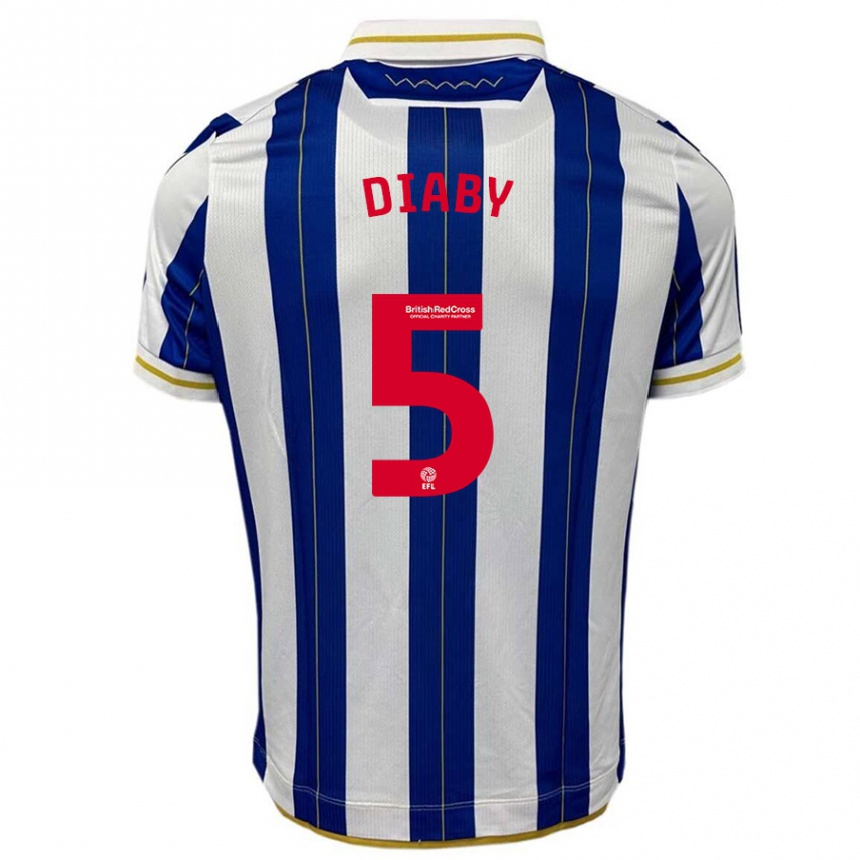 Niño Fútbol Camiseta Bambo Diaby #5 Azul Blanco 1ª Equipación 2023/24 México