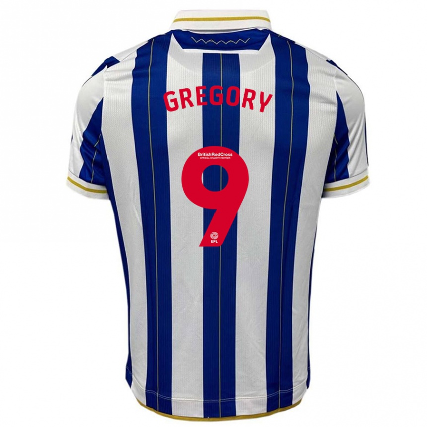 Niño Fútbol Camiseta Lee Gregory #9 Azul Blanco 1ª Equipación 2023/24 México