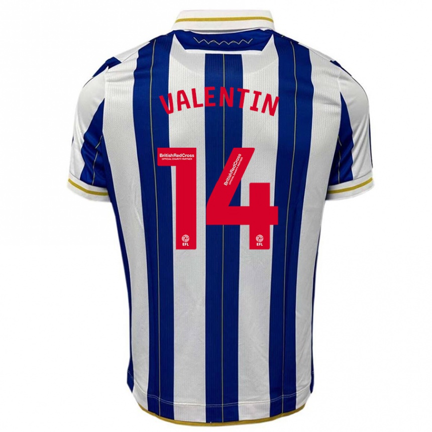 Niño Fútbol Camiseta Pol Valentín #14 Azul Blanco 1ª Equipación 2023/24 México