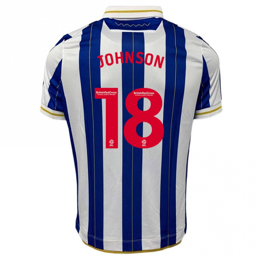 Niño Fútbol Camiseta Marvin Johnson #18 Azul Blanco 1ª Equipación 2023/24 México