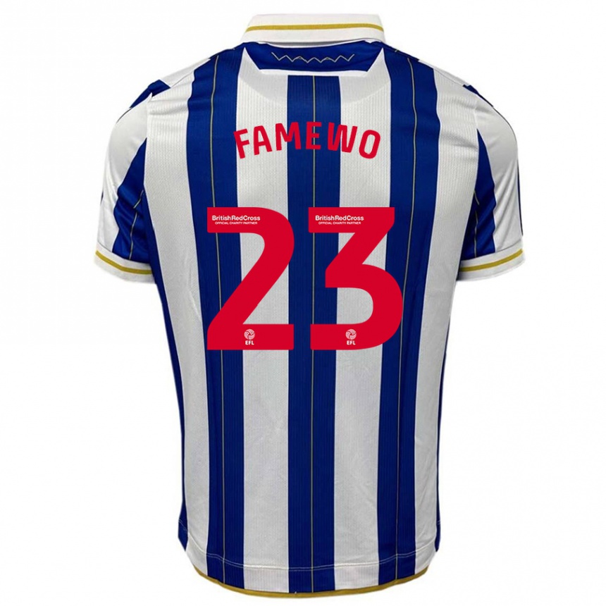 Niño Fútbol Camiseta Akin Famewo #23 Azul Blanco 1ª Equipación 2023/24 México