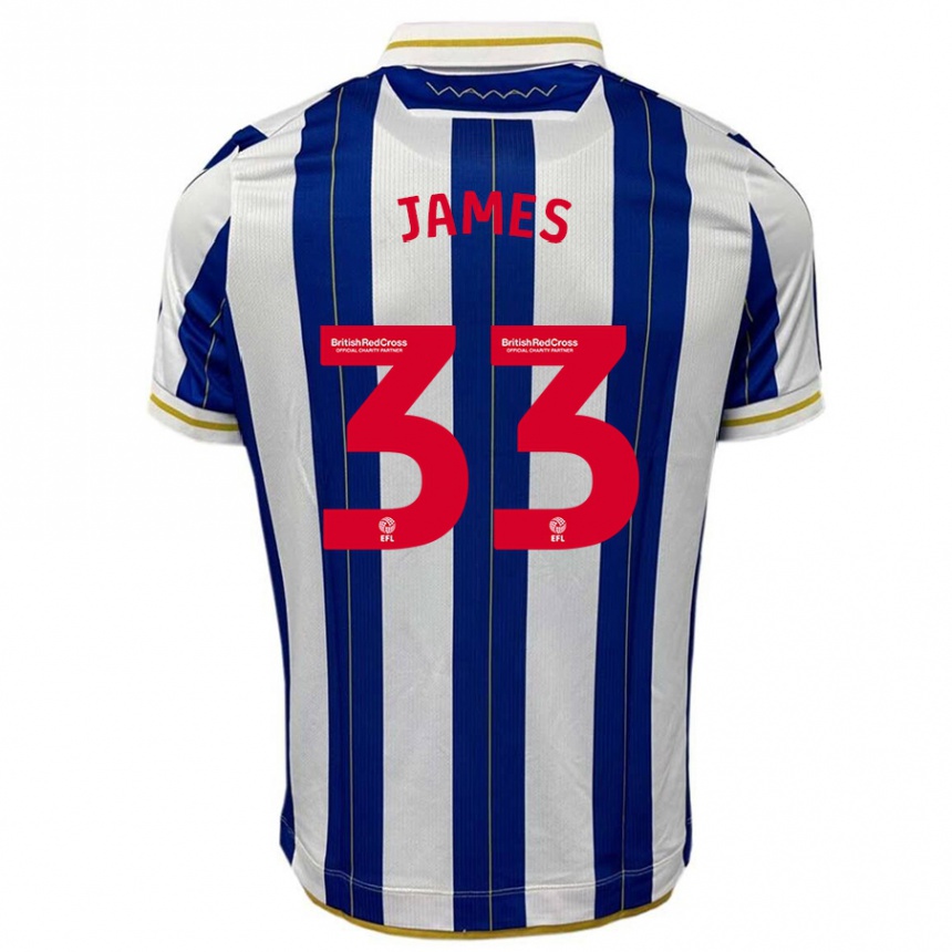 Niño Fútbol Camiseta Reece James #33 Azul Blanco 1ª Equipación 2023/24 México